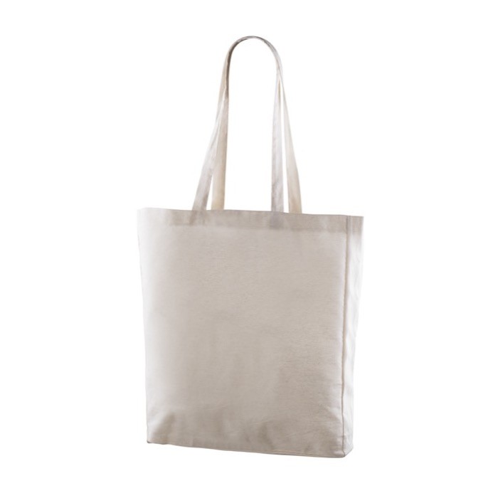 Bolsa de algodón y fibras sintéticas de asas largas 130 g/m2 color natural quinta vista