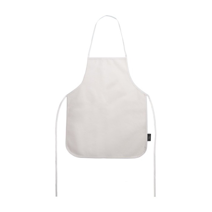 Set de delantal de non woven para niños con ceras para colorear color blanco segunda vista Set de delantal de non woven para niños con ceras para colorear color blanco segunda vista