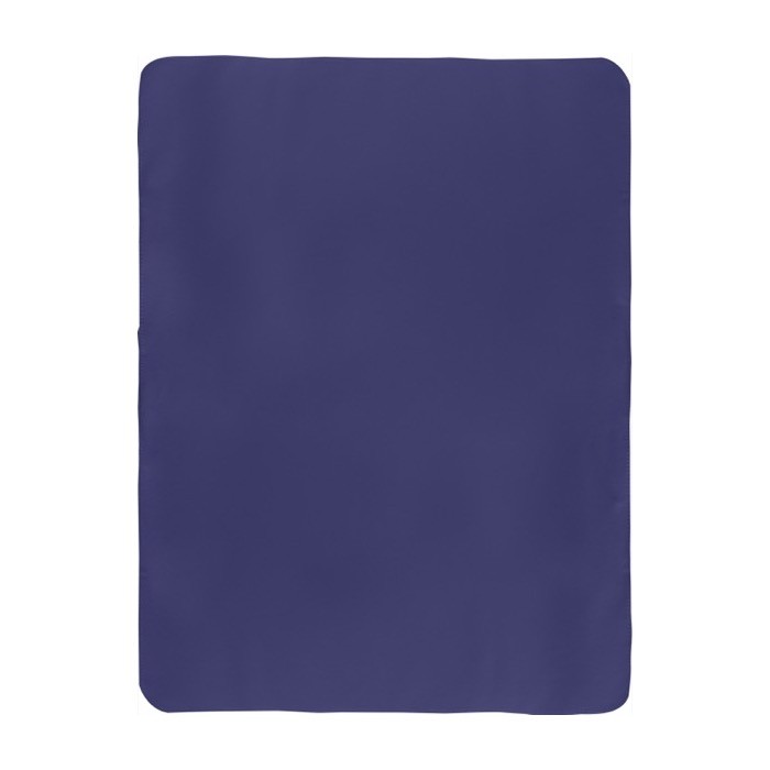 Manta de poliéster con bordado alrededor a juego 150g/m2 color azul primera vista