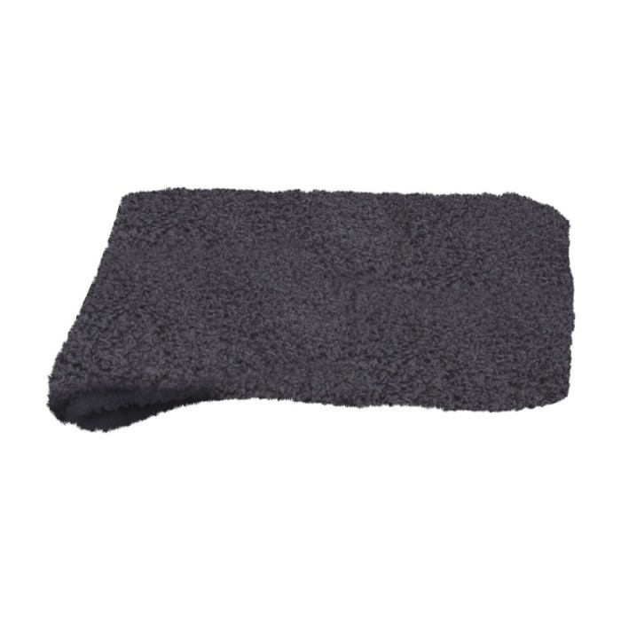 Calcetines con tejido mullido y etiqueta superior personalizable color gris tercera vista