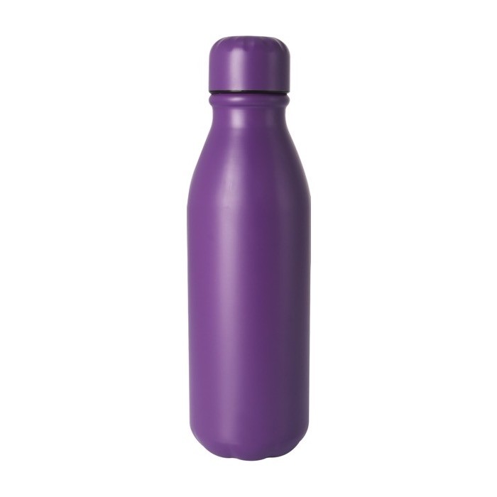 Botella de aluminio reciclado de color con tapón a juego 550ml color morado primera vista Botella de aluminio reciclado de color con tapón a juego 550ml color morado primera vista