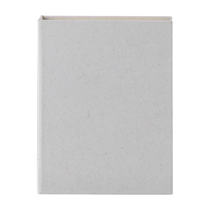 Bloc de notas adhesivas con tapas de cartones de leche reciclados color blanco tercera vista