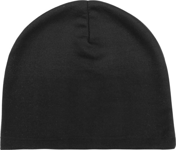 Gorro de poliéster suave y personalizable para invierno 280g/m2 color negro primera vista