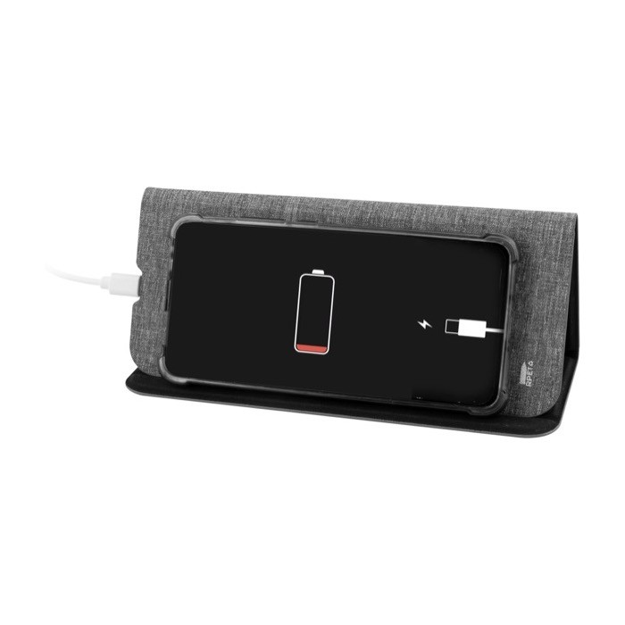 Alfombrilla Ratón RPET Wireless color gris sexta vista