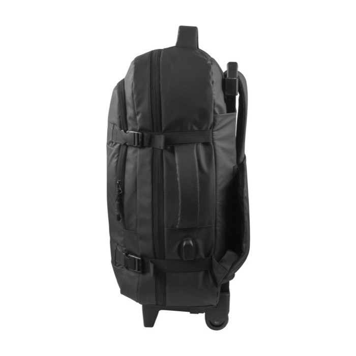 Trolley con compartimiento para portátil resistente al agua color negro quinta vista Trolley con compartimiento para portátil resistente al agua color negro quinta vista