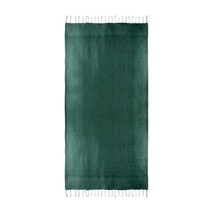 Pareo toalla monocolor de algodón reciclado y orgánico 200 g/m2 color verde segunda vista