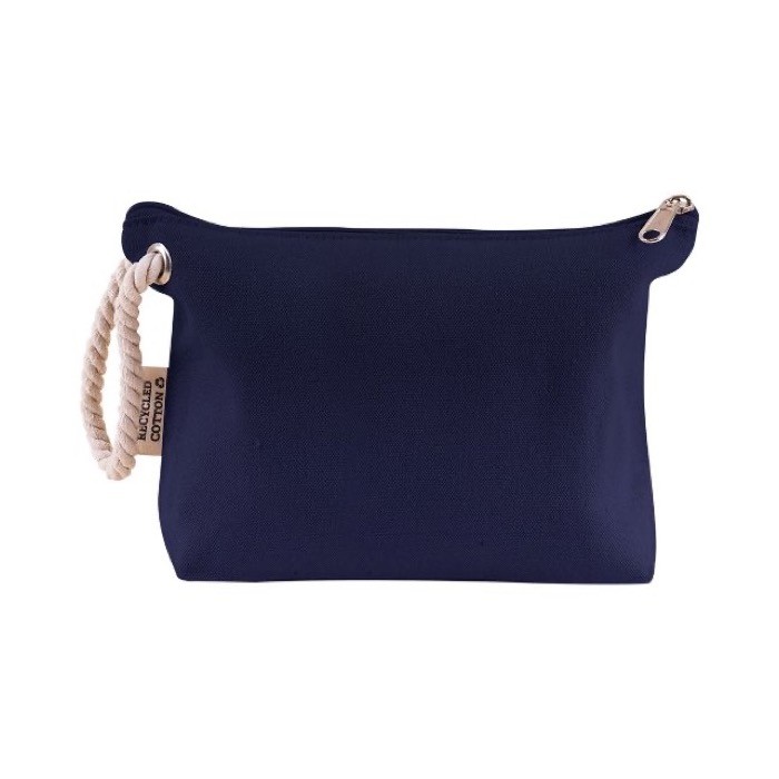 Neceser de algodón reciclado con asa gruesa de cuerda 300 g/m2 color azul marino quinta vista Neceser de algodón reciclado con asa gruesa de cuerda 300 g/m2 color azul marino quinta vista