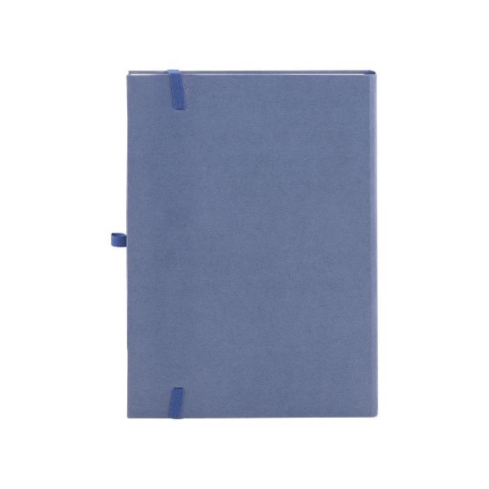 Libretas de tapa rígida fabricadas con distintos materiales orgánicos A5 color azul segunda vista Libretas de tapa rígida fabricadas con distintos materiales orgánicos A5 color azul segunda vista