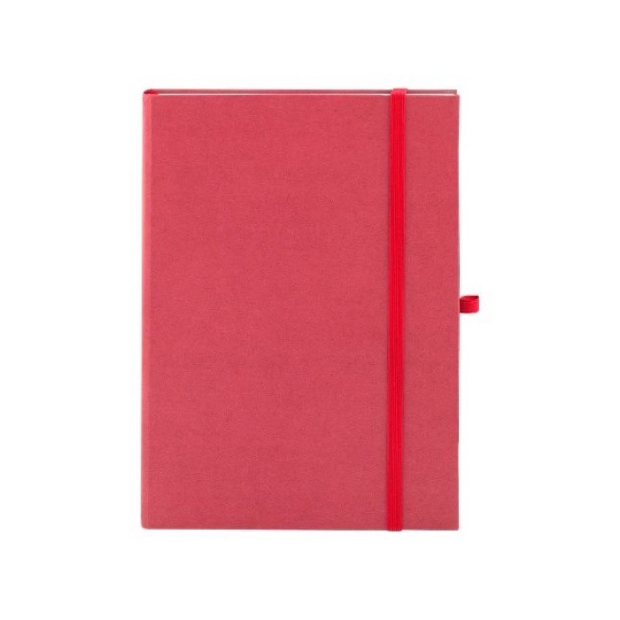 Libretas de tapa rígida fabricadas con distintos materiales orgánicos A5 color rojo primera vista Libretas de tapa rígida fabricadas con distintos materiales orgánicos A5 color rojo primera vista