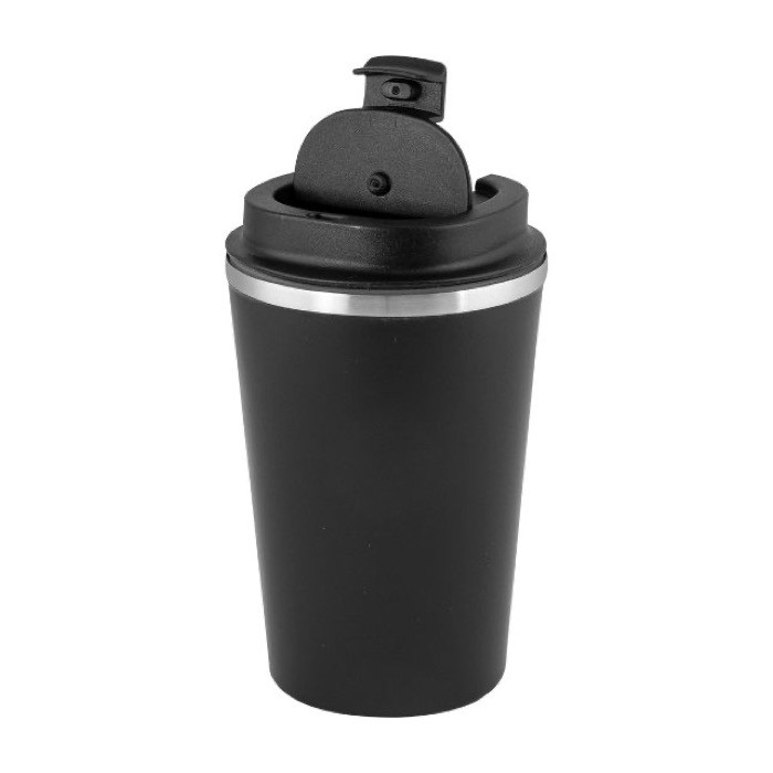 Vaso take away negro de acero inoxidable de doble pared 480ml color negro quinta vista Vaso take away negro de acero inoxidable de doble pared 480ml color negro quinta vista