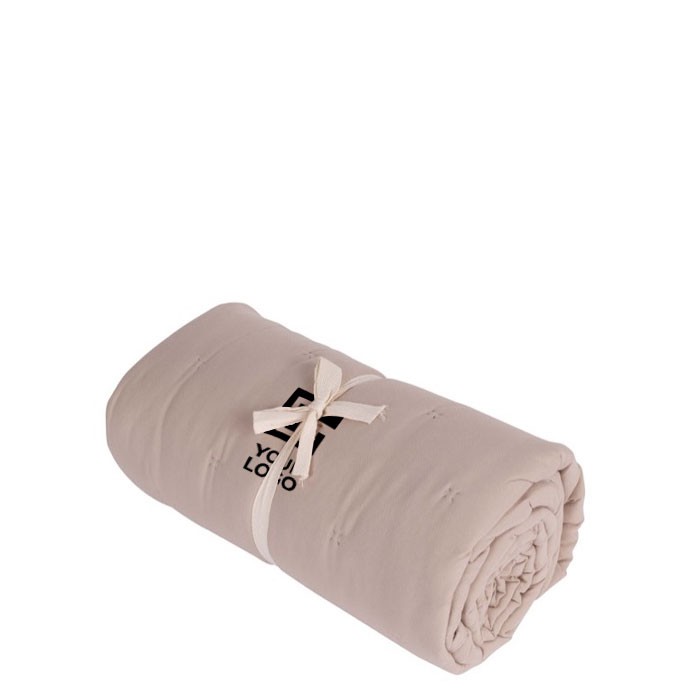 Manta de tacto suave rellena de poliéster 120 x 160 cm 90 g/m2 color beige vista principal Manta de tacto suave rellena de poliéster 120 x 160 cm 90 g/m2 color beige vista principal