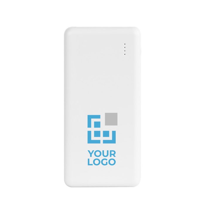 Batería externa hecha de ABS reciclado con capacidad de 8.000 mAh color blanco vista principal Batería externa hecha de ABS reciclado con capacidad de 8.000 mAh color blanco vista principal