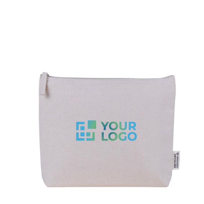 Neceser de algodón reciclado con forro de aluminio isotérmico color natural vista principal Neceser de algodón reciclado con forro de aluminio isotérmico color natural vista principal