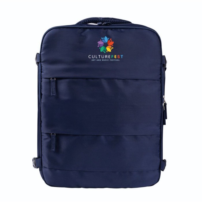 Mochila para portátil de poliéster ideal para viajes 15'' color azul marino quinta vista