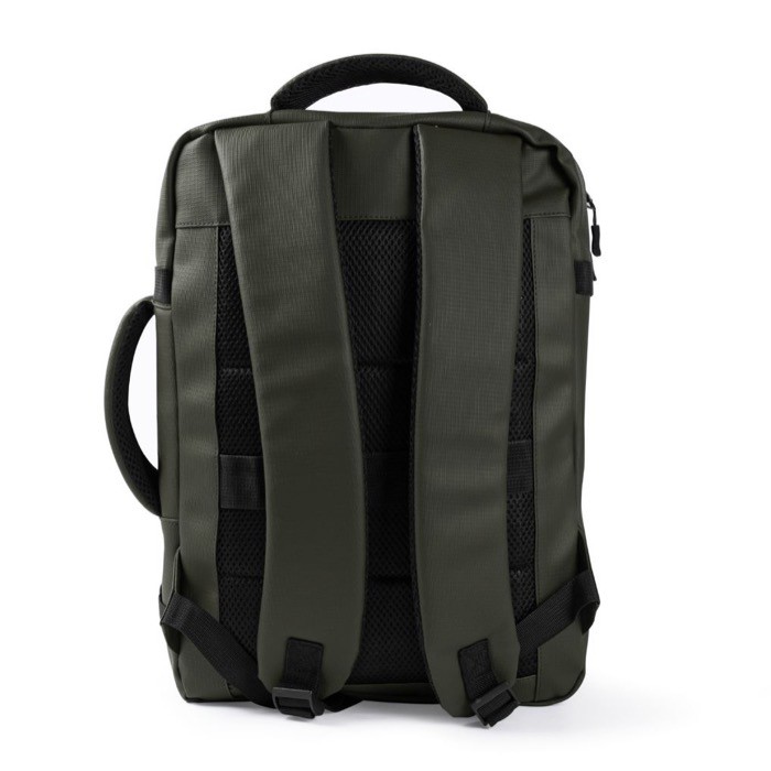 Mochila para portátil de poliéster ideal para viajes 16'' color verde tercera vista