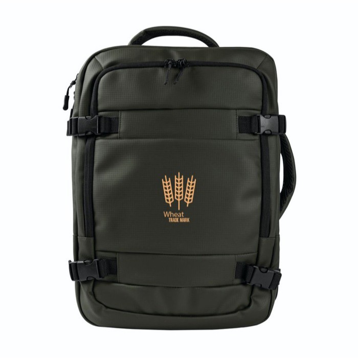 Mochila para portátil de poliéster ideal para viajes 16'' color verde cuarta vista