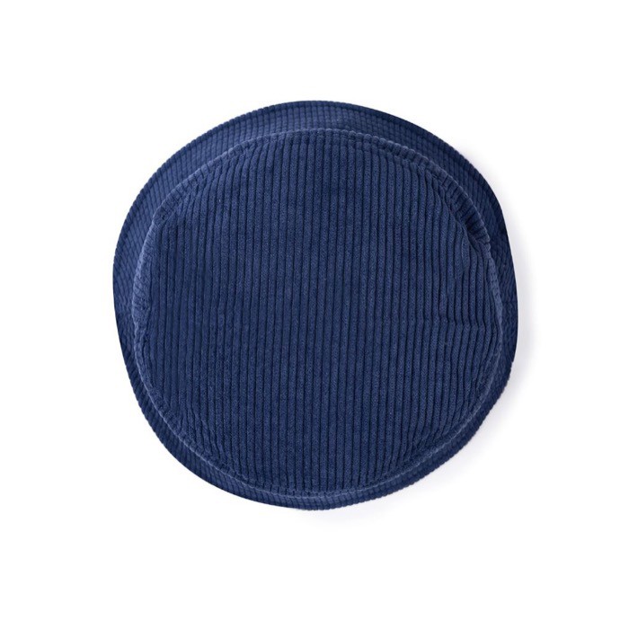 Gorro unisex estilo bob de pana suave para personalizar color azul marino tercera vista