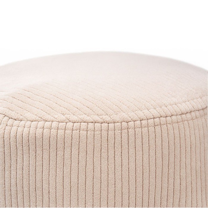 Gorro unisex estilo bob de pana suave para personalizar color natural tercera vista