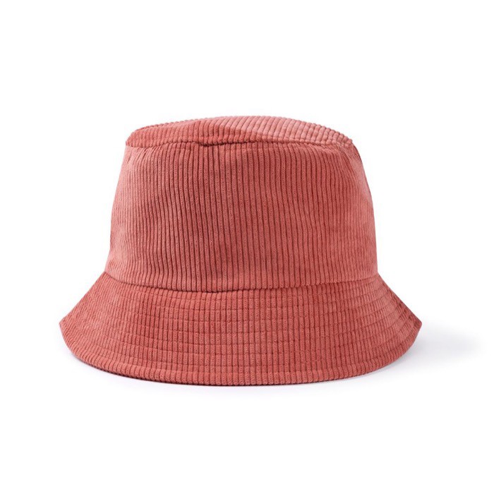 Gorro unisex estilo bob de pana suave para personalizar color rosa primera vista