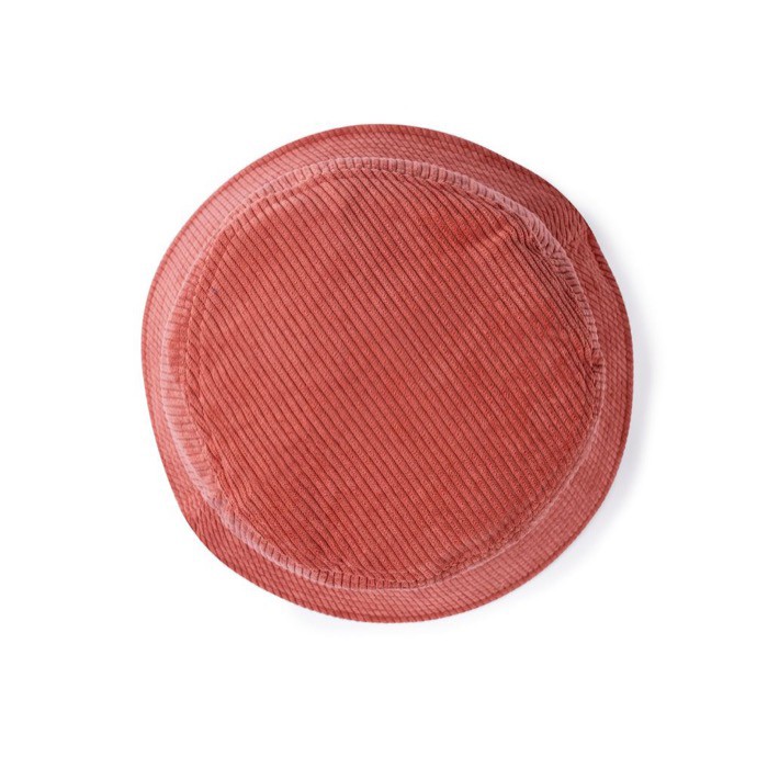 Gorro unisex estilo bob de pana suave para personalizar color rosa tercera vista