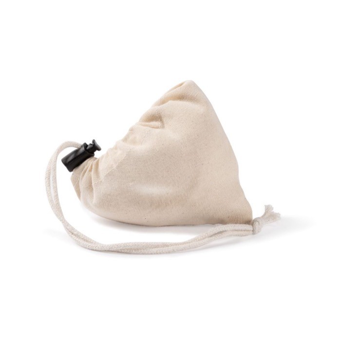 Bolsa plegable de algodón Fairtrade para personalizar 120 g/m2 color natural cuarta vista