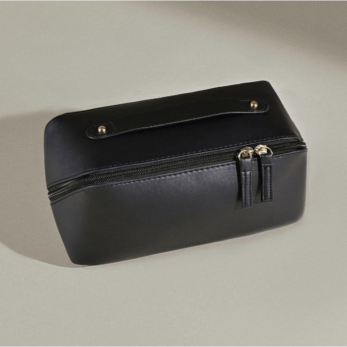 Neceser de viaje hecho de PU con un acabado suave 400 g/m2 color negro quinta vista