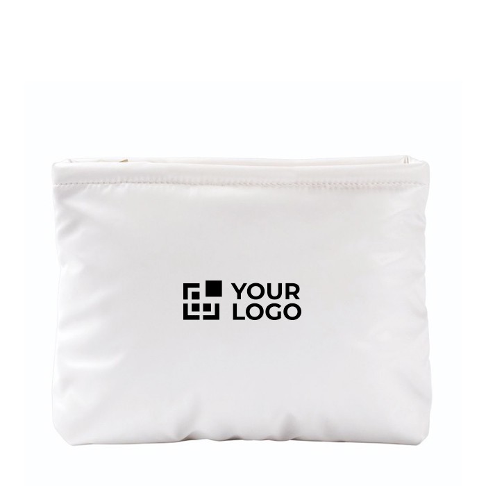Neceser rectangular de poliéster acolchado y suave 120 g/m2 color blanco vista principal