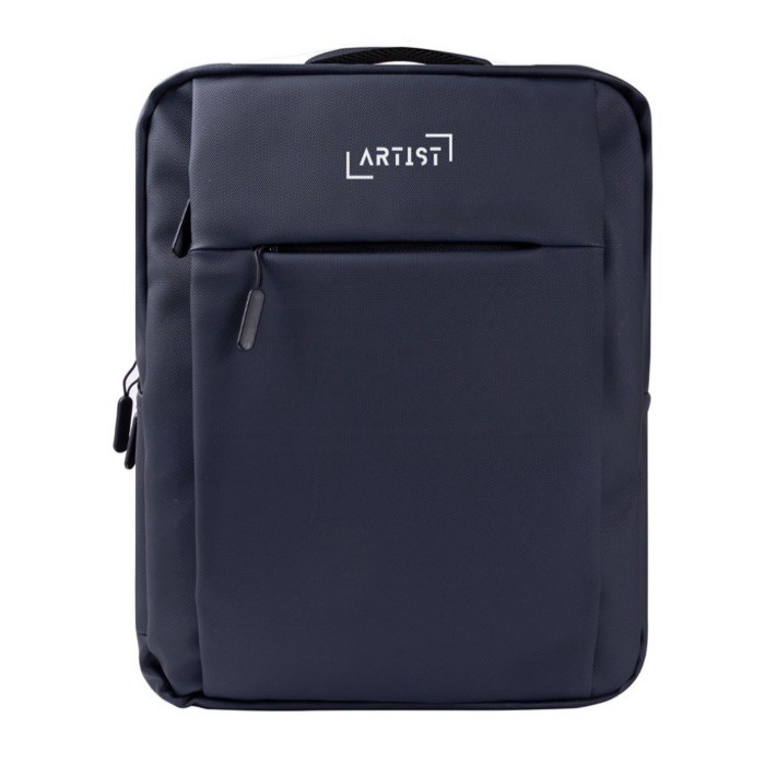 Mochila de trabajo para portátil de cuero sintético 15'' color azul marino quinta vista