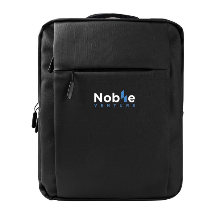 Mochila de trabajo para portátil de cuero sintético 15'' color negro cuarta vista