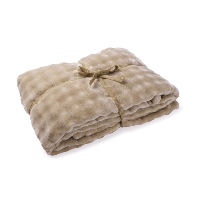 Manta grande de poliéster de tacto suave para personalizar color beige primera vista