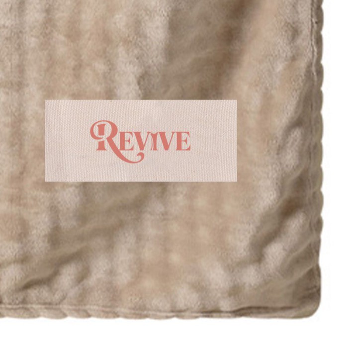 Manta grande de poliéster de tacto suave para personalizar color beige quinta vista