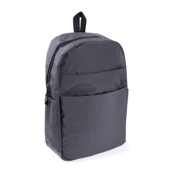 Mochila ligera de nylon para portátil con bolsillo antirrobo 16'' color gris segunda vista