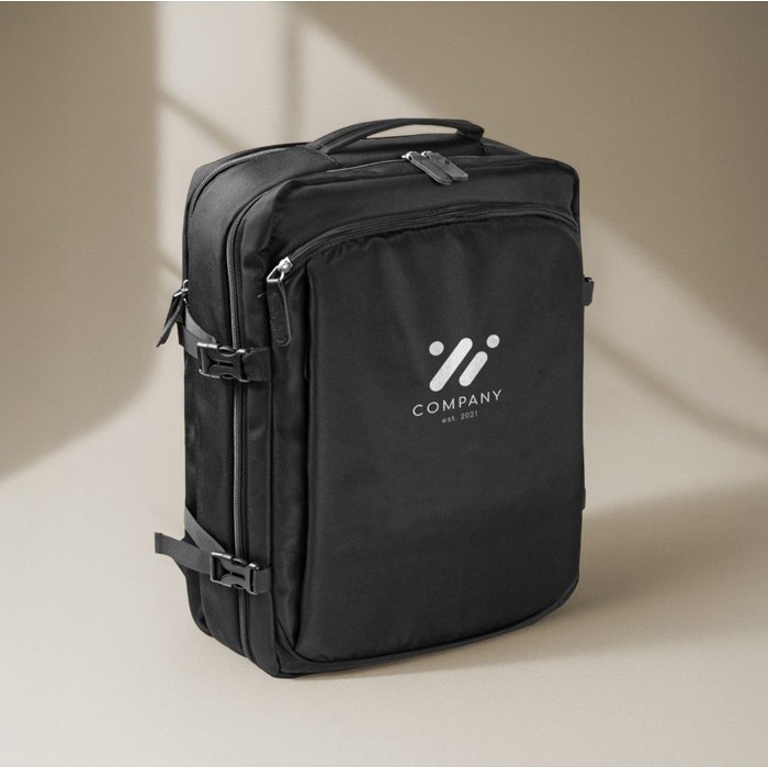 Mochila de viaje compatible con trolley y portátil 15'' color negro sexta vista