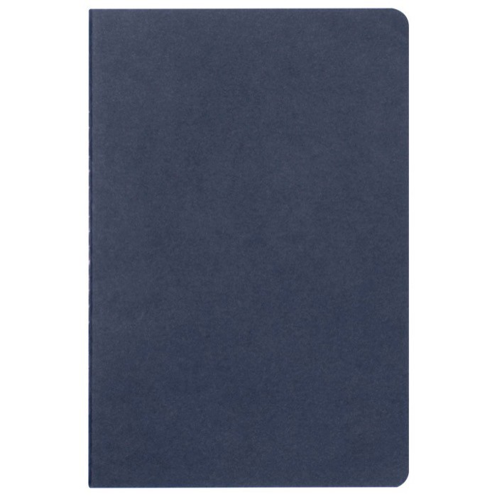 Libretas con hojas color crema y papel FSC a cuadros A5 color azul primera vista Libretas con hojas color crema y papel FSC a cuadros A5 color azul primera vista