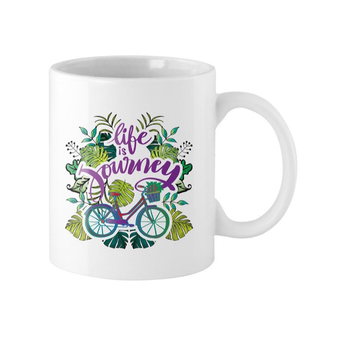 Taza de cerámica especial para sublimación con acabado brillante 320ml color blanco segunda vista