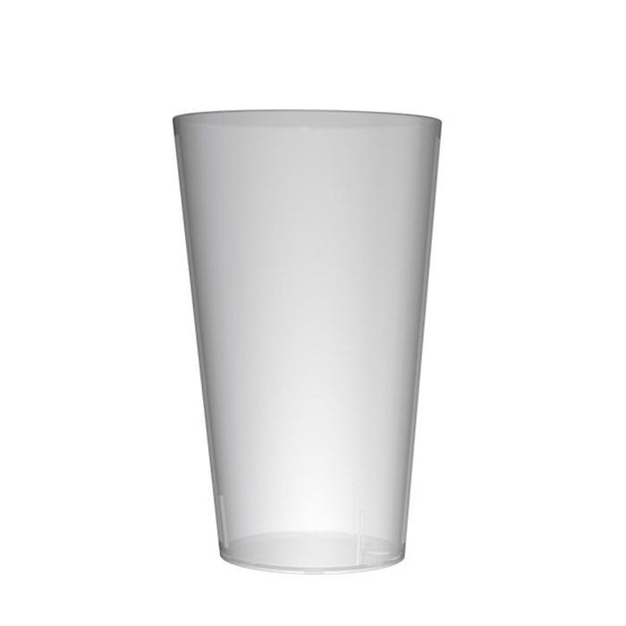 Vaso de plástico sin BPA traslúcido con bordes vista segunda