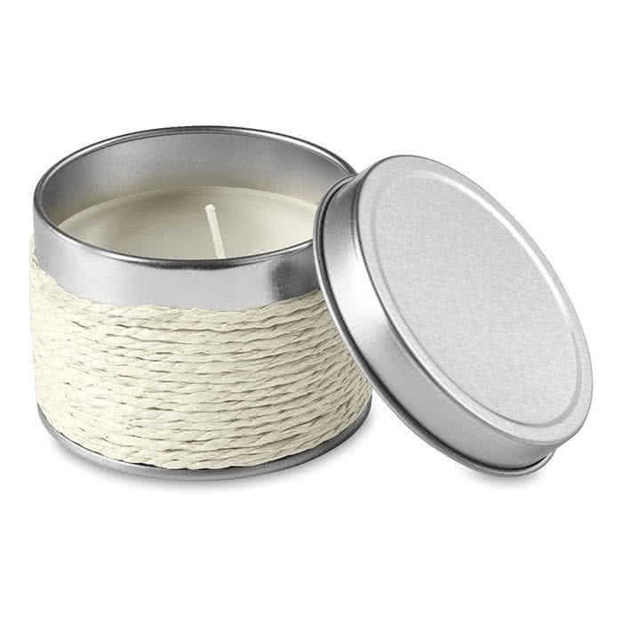 Velas aromáticas en caja de latón color Blanco