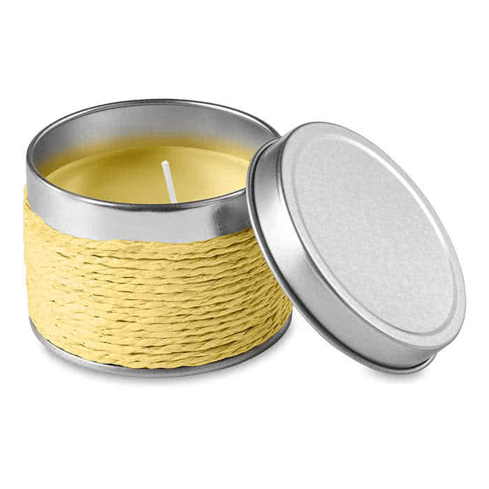 Velas aromáticas en caja de latón color Amarillo