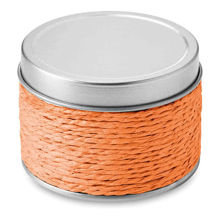 Velas aromáticas en caja de latón color Naranja segunda vista