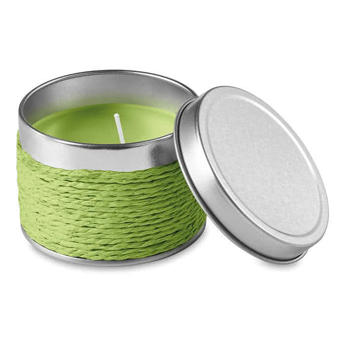 Velas aromáticas en caja de latón color Lima