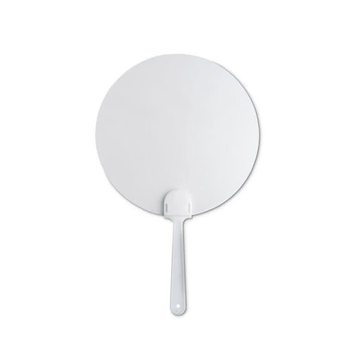 Abanicos publicitarios tipo Paypay color Blanco