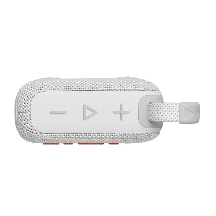 Altavoz JBL Go 4 colorido y pequeño con una potencia de 4.2W color blanco vista superior Altavoz JBL Go 4 colorido y pequeño con una potencia de 4.2W color blanco vista superior