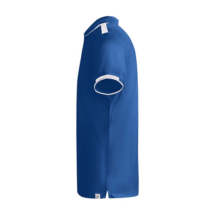 Polo deportivo infantil de poliéster de manga corta 140 g/m2 Roly color azul real vista lateral Polo deportivo infantil de poliéster de manga corta 140 g/m2 Roly color azul real vista lateral