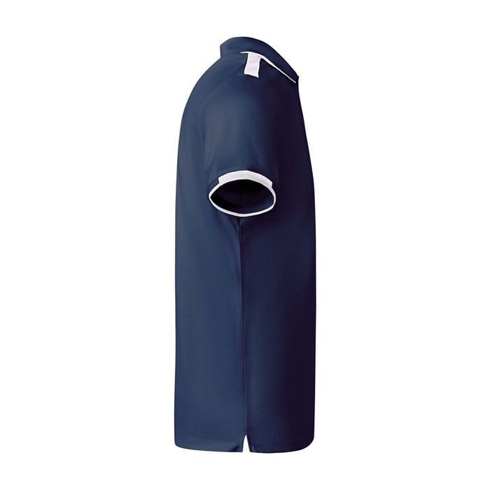 Polo deportivo infantil de poliéster de manga corta 140 g/m2 Roly color azul marino segunda vista lateral Polo deportivo infantil de poliéster de manga corta 140 g/m2 Roly color azul marino segunda vista lateral