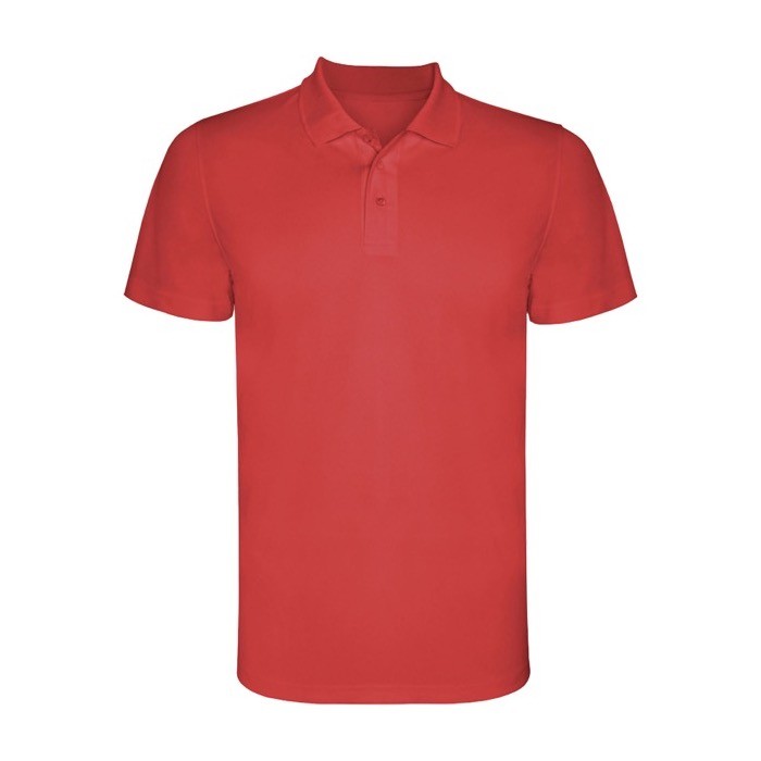 Polo técnico infantil de poliéster en punto piqué 150 g/m2 Roly color rojo