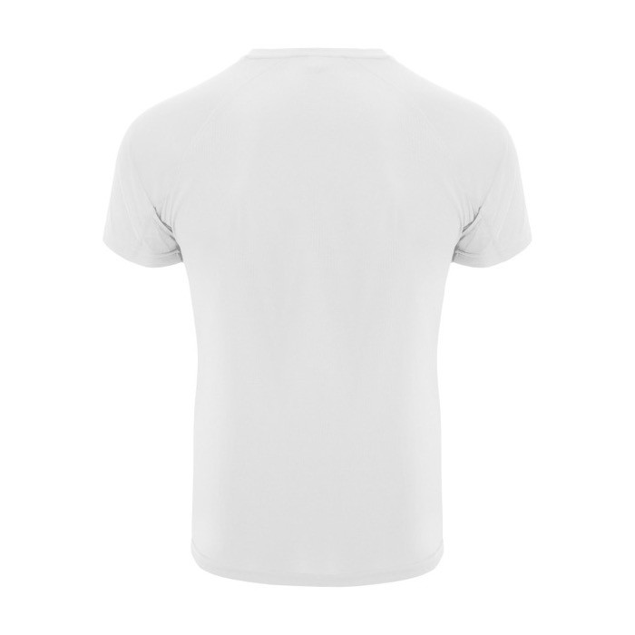 Camiseta técnica de poliéster 100% para niños 135 g/m2 Roly color blanco segunda vista trasera