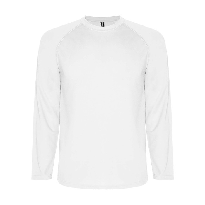 Camiseta técnica deportiva para niños de manga larga 150 g/m2 Roly color blanco Camiseta técnica deportiva para niños de manga larga 150 g/m2 Roly color blanco