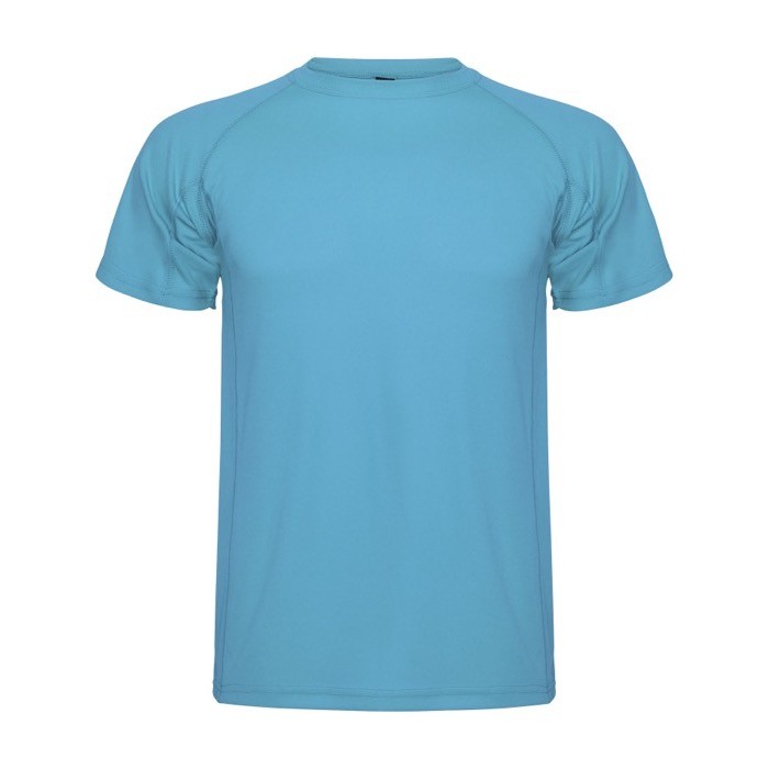 Camiseta técnica infantil de punto piqué en poliéster 150 g/m2 Roly color turquesa