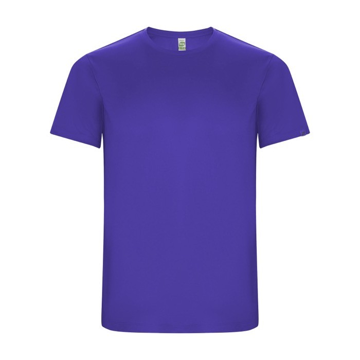 Camiseta técnica de 50% poliéster reciclado para niños 135 g/m2 Roly color violeta