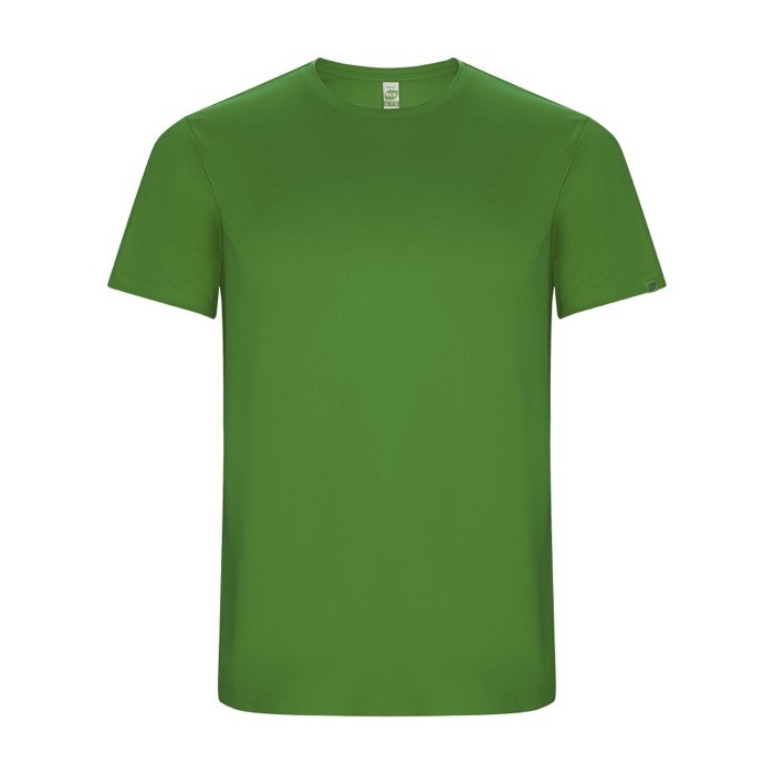 Camiseta técnica de 50% poliéster reciclado para niños 135 g/m2 Roly color verde manzana
